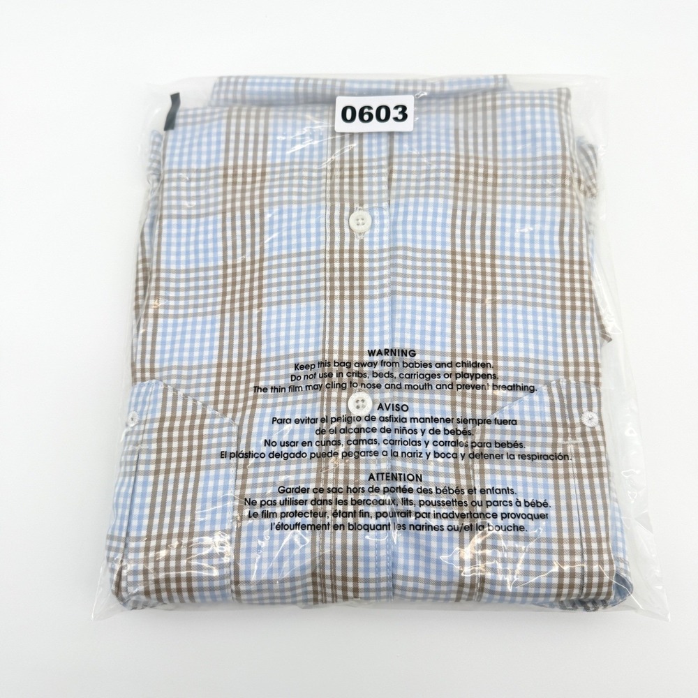 AFTCO Shirt Mens M Blue Plaid Vented Performance Long Sleeve Fishing Utility - Picture 9 of 9